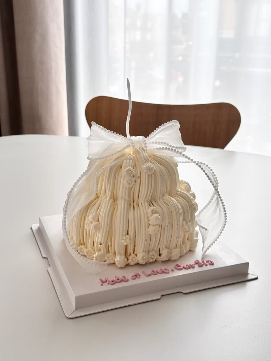 Ivory fluffy dome — Made with Love
